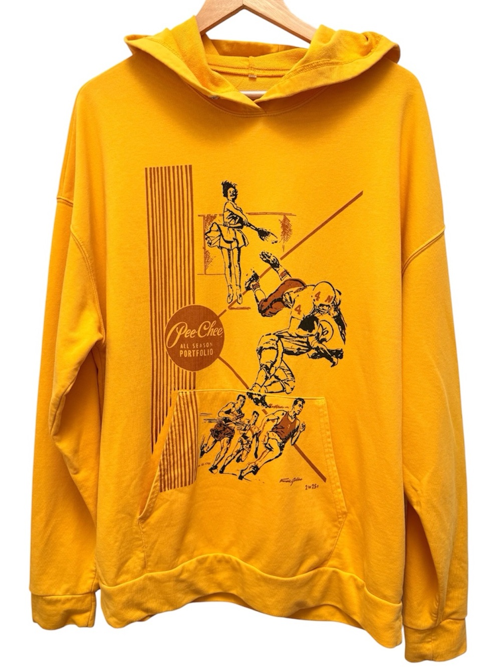 Pee Chee Folder Hoodie Pop Culture Novelty Sweatshirt Size 2XL